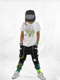 Shamrock Joggers pants for boys girls Mom unisex pants punk style straps