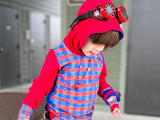 Spider Hoodie Kids Red Blue Checkered Long Sleeve shirt boys girls fashion