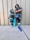 Skull Row Shirt Mesh Pastels Bolts Skulls Unisex Kids