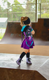 Punk Floral Bunny Dress for girls with pockets, twirly skirt, hood and custom color options!