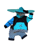 Baby Bunny Ear Hoodie and checkered pants