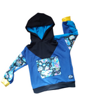 Derpy Hoodies for Kids KPop style oversized colorblock kids shirt top hood pockets