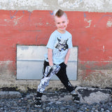 Wonderland Joggers Pants for kids with punk straps