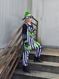 Beetle juice Goggles with striped worm steampunk eyewear cosplay Halloween Burton Fans