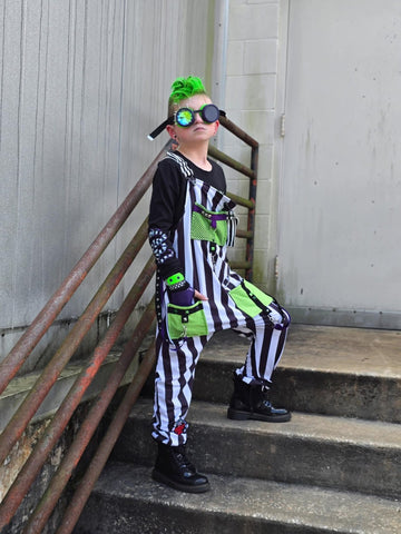 Beetle juice Goggles with striped worm steampunk eyewear cosplay Halloween Burton Fans