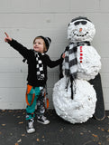 Snowman Joggers with straps ,unisex boys girls