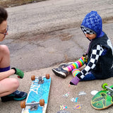 Neon Checkerboard Kids Gloves Pink or Lime Green