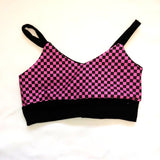 Checkerboard Bralette Sports Bra Checkers for girls