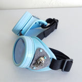 Aqua Skull Goggles Steampunk Eyewear