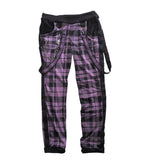 Punk Plaid Skinny Pants for Kids Unisex