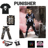 Punisher Zip Front Skull Vest for kids