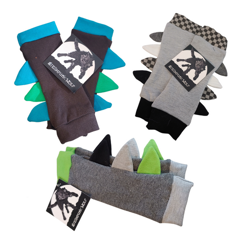 Kids Dinosaur Arm Warmers Dino Sleeves for Imaginative Play