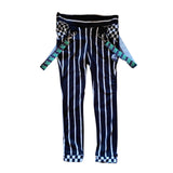 Pinstriped Monochrome Kids Pants Jack Oogie Halloween Punk Style Boys and Girls Custsom styles