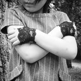 Black Lace fingerless gloves for Girls