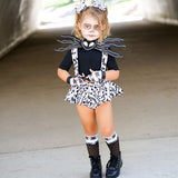 Jack Skull Stripes Mesh Knee High Socks Halloween Skulls for Girls