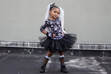 Jack Skull Stripes Mesh Knee High Socks Halloween Skulls for Girls