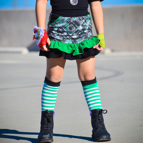 Striped Knee Socks in Green and White for Toddlers  Kids