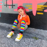 Rainbow Kids Stripe Knee Socks crew socks