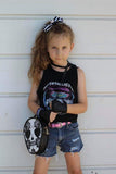 Rockstar Studded Vegan Leather custom fingerless gloves for kids and Adults