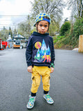 Mustard Cargo Pocket Harem Pants unisex kids