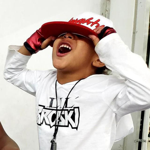 Rockstar Red and Black Gloves Metallic Vegan Leather Kids Adults