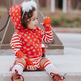 Candy Cane Knee Socks Kids Red White Stripes and Mesh