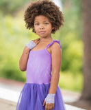 Girl's Lavender Fingerless Lace Gloves - Steampunk-Wolf-Kidz