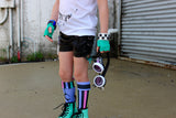 Phantom Punk Shorties in Black Vegan Leather for kids