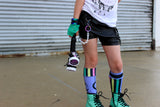 Phantom Punk Shorties in Black Vegan Leather for kids