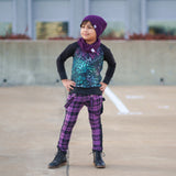 Punk Plaid Skinny Pants for Kids Unisex