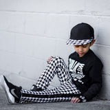 Houndstooth Hipster Leto Pants for boys girls unisex fashion monochrome