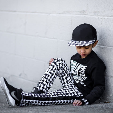 Houndstooth Hipster Leto Pants for boys girls unisex fashion monochrome