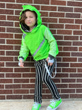 Pinstriped Monochrome Kids Pants Jack Oogie Halloween Punk Style Boys and Girls Custsom styles