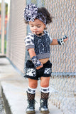 Jack Skull Stripes Mesh Knee High Socks Halloween Skulls for Girls