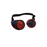 Harley Steampunk Goggles Red Black Harlequin