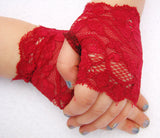 Red lace fingerless gloves for girls toddlers Valentines Day Christmas Weddings