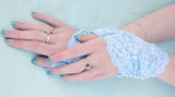 Victorian Lace Fingerless Gloves with Pearls in Cusom Colors and Sizes
