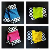 Checks and Brights Fingerless Gloves for Kids Unisex Style