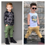 Distressed Denim Pants Boys Pocket Harem Joggers unisex kids