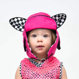 Bunny Hat with ears Checkers Caps Fox Bunny Kitty